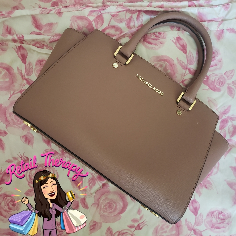 Mk Michael kors dusty rose mauve pink selma